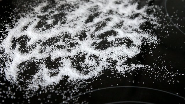 Salz wird aufgesaugt