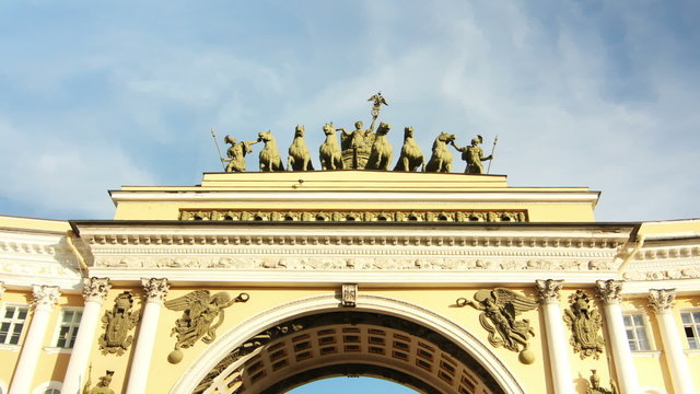 ZOOM-IN Arches of the General Staff, St. Petersburg, Russia