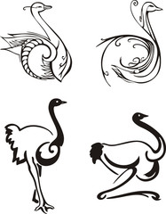 Stylized birds