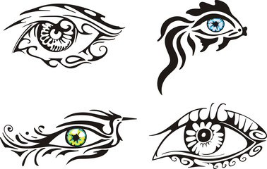 Stylized ornamental eyes