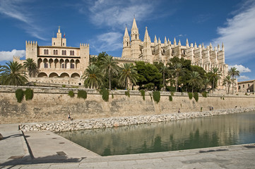 Mallorca, Kathedrale und Almudaina-Palast von Palma