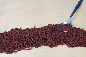 instant coffee and teaspoon