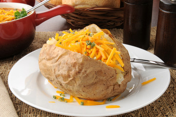Baked potato with cheese