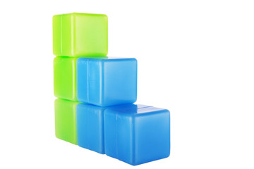 Obraz premium Diagram made of plastic building blocks