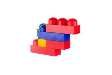 Colorful toy contruction plastic blocks