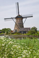 Plakat Wiatrak w Kinderdijk, Holandia