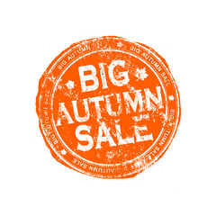 Big autumn sale grunge stamp