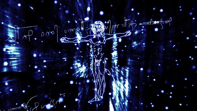 This animation is inspired by Leonardo Da Vinci's The Vitruvian