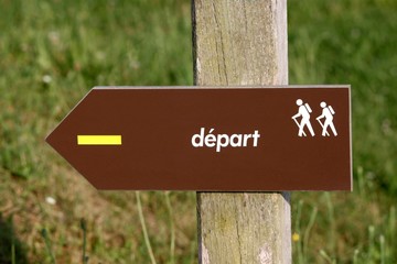 Au départ d'un sentier de randonnée