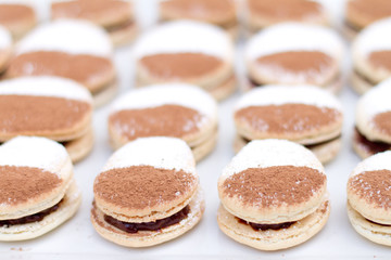 Chocolate Kahlua Truffle filled French Macarons