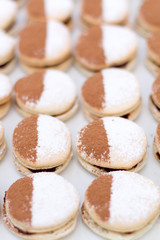Black and White French Macarons