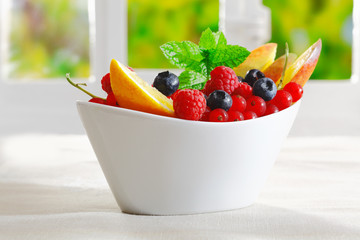 Exotic tropical fruit dessert