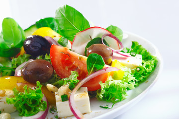 Crisp appetizing Greek salad