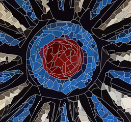 Naklejka premium collage red dot