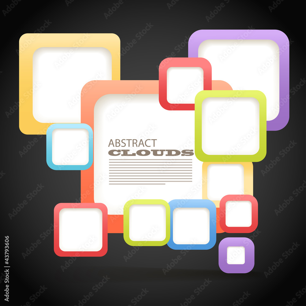 Aufkleber Abstract Background of color boxes with blank area for any conte