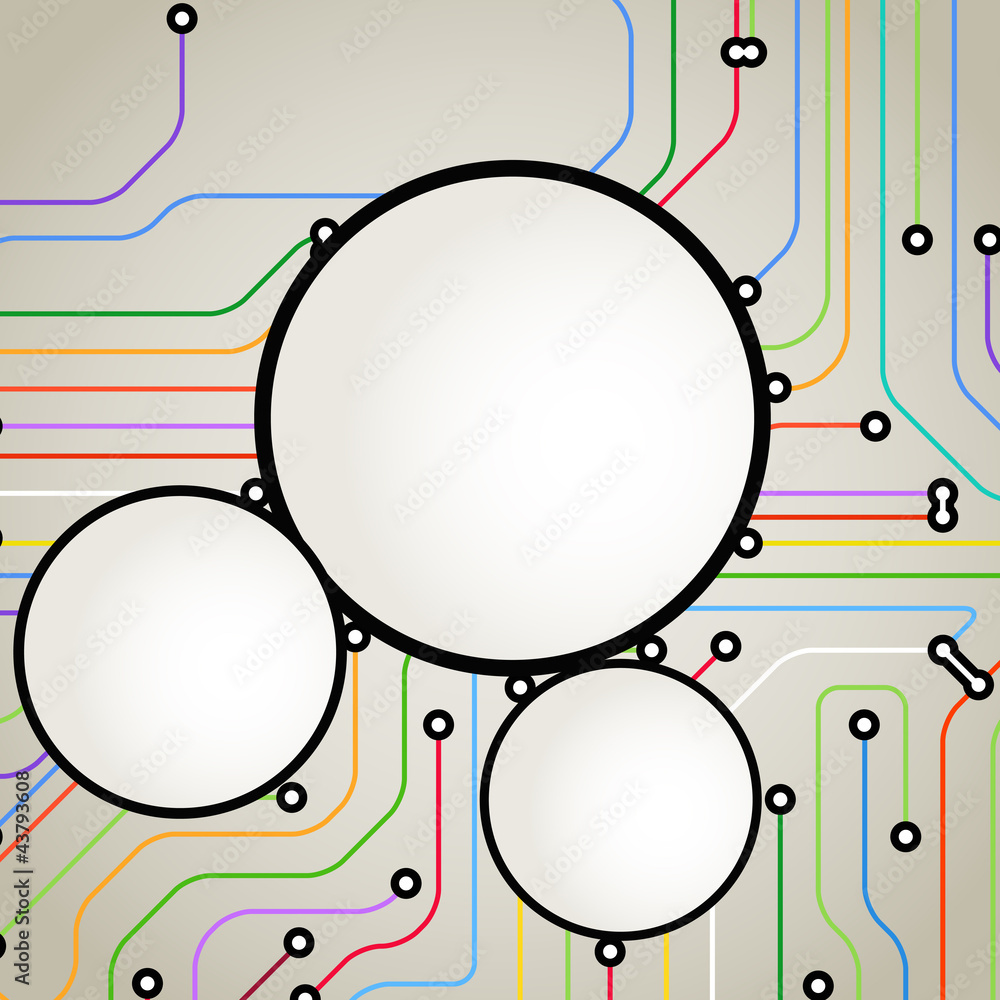 Poster Abstract background of color metro lines with text frame
