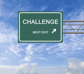 Road sign to challenge