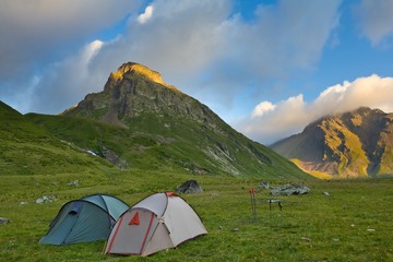 early morning touristic camp