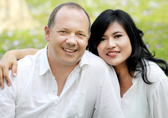 Fototapeta premium mixed race couple