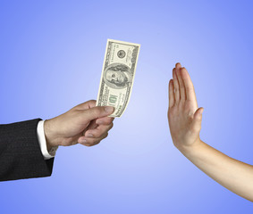 Refusing bribe
