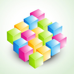Obraz premium 3d colorful vector cubes