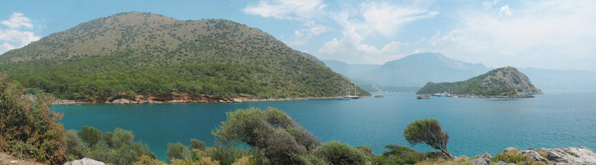 coastline landscape of mediterranean sea turkey