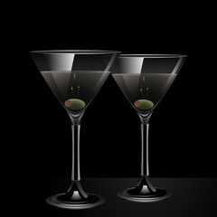Martini cocktails