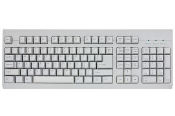 computer keyboard isolated on a white