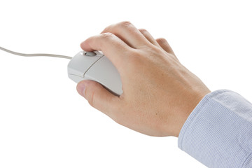 Hand with  computer mouse