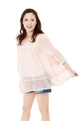 Beautiful young woman. Portrait of asian.