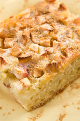 Homemade apple pie with cinnamon