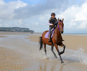 equitation sur la côte d'opale