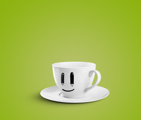 white happy cup
