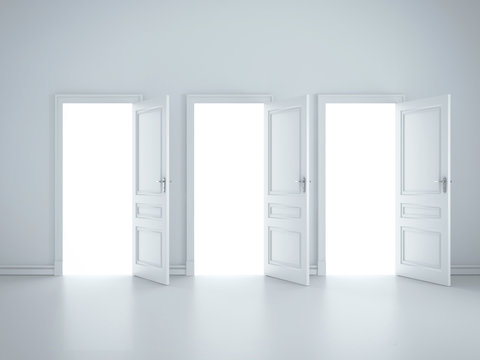 Three Open Doors