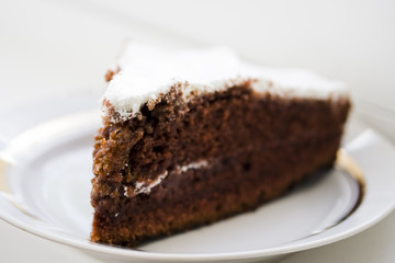 Chocolate cake with cream