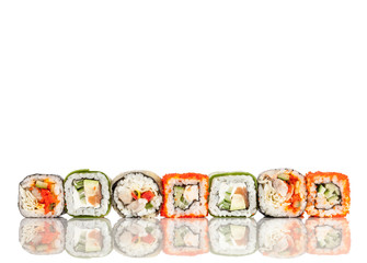 Sushi Roll on a white background