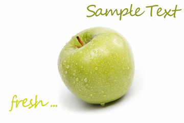 Fresh apple on a white background.