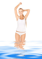 Fototapeta premium beautiful woman in cotton undrewear