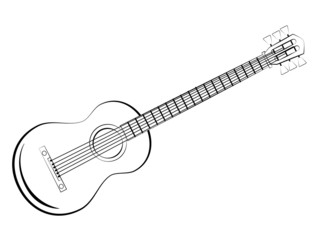 Fototapeta na wymiar Classic guitar sketch