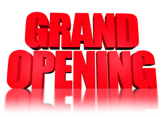 3d text Grand opening