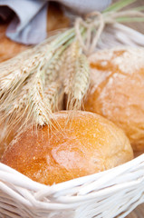 Fresh bread in basket © Kamila Cyganek