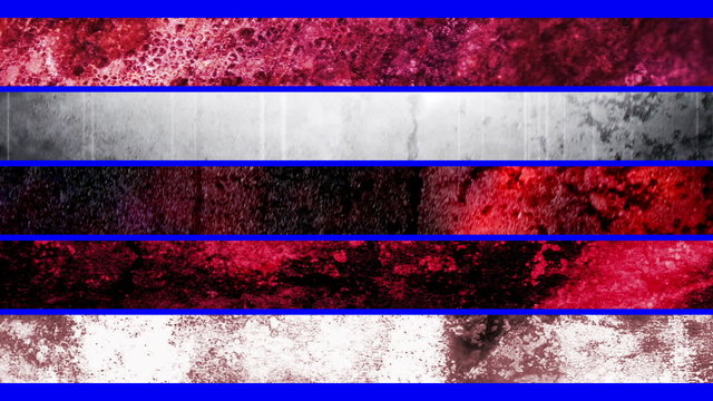 Five Grunge Texture Looping Lower Thirds Blue Screen