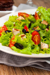 Salad with grilled chicken