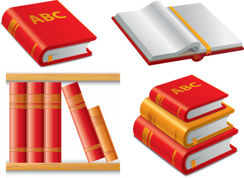 icon set of books