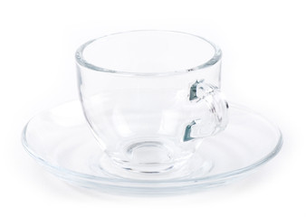 Beautiful coffee cup on white background