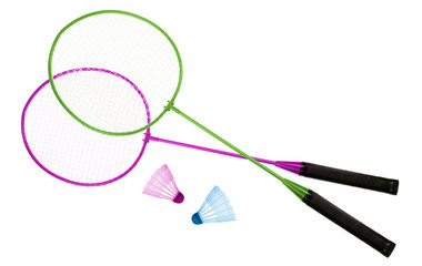 Fototapeta Badminton racket and shuttlecock obraz
