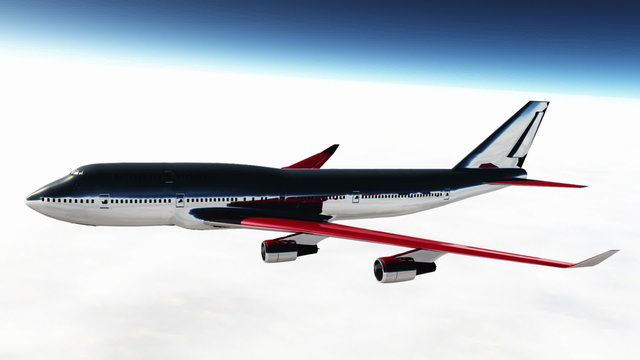 Airplane Flying 3D render