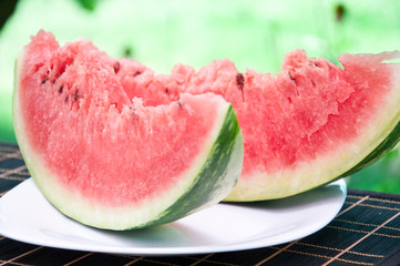 fresh watermelon slices