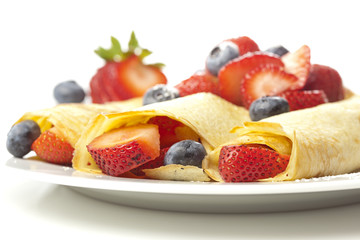 Fresh Homemade Strawberry Crepes