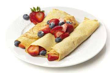 Fresh Homemade Strawberry Crepes